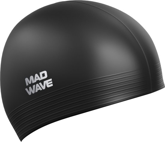 Madwave Latex Zwemcap Zwart