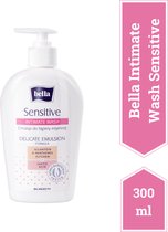 Bella Sensitive Intimate Wash met delicate emulsieformule (300 ML - 1 fles),pak van 5 combo, onaangename geurtjes en ander intiem ongemak, Voordeelverpakking