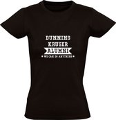 Dunning Kruger | Dames T-shirt | Zwart | Alumni | We Can Do Anything | Effect