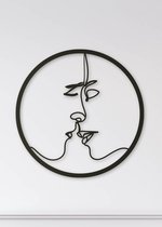 Wanddecoratie | Kissing couple in circle