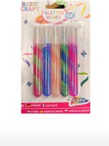 5 x Glitter lijm tubes - Knutsel glitterlijm - Creatief speelgoed - Hobby/knutselmateriaal - glitter glues - glitter lijm - glitter tube - glitter pen - knutsel lijm -