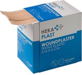 HEKA plast textile elastic dispenserdoos 5 m x 6 cm niet steriel - Pleister op rol