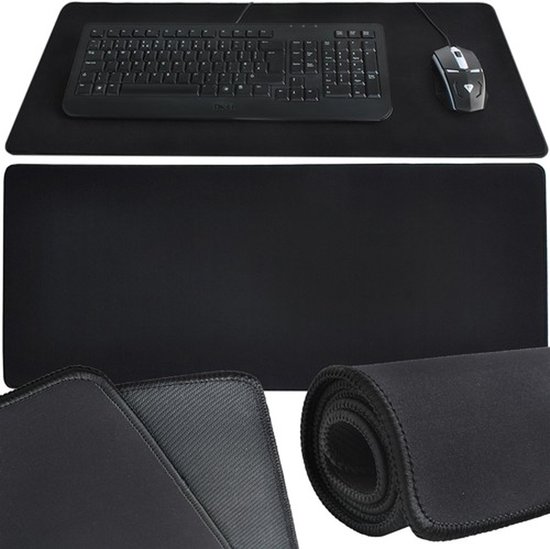 Muismat - Gaming Mousepad XXL - Game Muismat - Onderlegger - Grote Muismat - Anti Slip - Desktop Mat - Zwart - 70x30 CM - Rheme