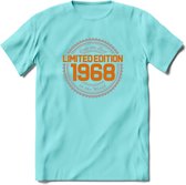 1968 Limited Edition Ring T-Shirt | Zilver - Goud | Grappig Verjaardag en Feest Cadeau Shirt | Dames - Heren - Unisex | Tshirt Kleding Kado | - Licht Blauw - XL