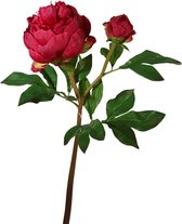 Viv! Home Luxuries Pioenroos - zijden bloem - rood roze - topkwaliteit