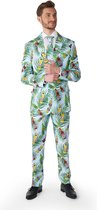 Suitmeister Tropical Beers - Zomers Tropische Outfit Heren Pak - Carnaval En Halloween Kostuum - Blue - Maat XXL