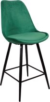 Lucy’s Living Luxe Barkruk LEAVE ME Groen – 104 x 54,5 x 47 cm - Barkrukken  - Barstoel Kruk - Barstoelen met rugleuning – Keukenstoel – stoelen - meubels