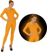 Widmann - Dans & Entertainment Kostuum - Neon Oranje Bodysuit Glow - Vrouw - oranje - XL - Carnavalskleding - Verkleedkleding