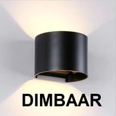 Wandlamp voor binnen en buiten - Buitenlamp - Rond - Industrieel - Zwart - LED - 10x12x10cm