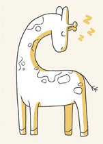 Plexiglas Schilderij Slapende Giraf