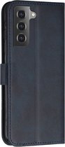 Samsung Galaxy S22 Hoesje Wallet Book Case Kunstleer Blauw