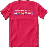 All The Same | Pride T-Shirt | Grappig LHBTIQ+ / LGBTQ / Gay / Homo / Lesbi Cadeau Shirt | Dames - Heren - Unisex | Tshirt Kleding Kado | - Roze - S