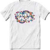 Love Wins | Pride T-Shirt | Grappig LHBTIQ+ / LGBTQ / Gay / Homo / Lesbi Cadeau Shirt | Dames - Heren - Unisex | Tshirt Kleding Kado | - Wit - XL