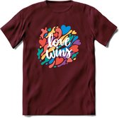 Love Wins | Pride T-Shirt | Grappig LHBTIQ+ / LGBTQ / Gay / Homo / Lesbi Cadeau Shirt | Dames - Heren - Unisex | Tshirt Kleding Kado | - Burgundy - S