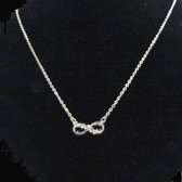 Hetty'S - Schitterend infinity collier - 45 cm - 925 zilver - zirconia's
