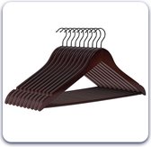 Eleganca luxe kleerhangers 15 stuks- vintage kleur kledinghanger - A kwaliteit behandeld hout - multifunctionele kledinghanger - optimaal voor pantalon en blazer - te gebruiken voo