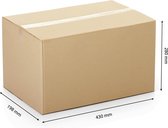 Verzenddoos - Vouwdoos - Kartonnen dozen - 198 x 430 mm per 20 stuks