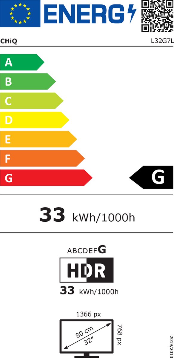 CHIQ L32H7G - 80 cm - Fiche technique, prix et avis