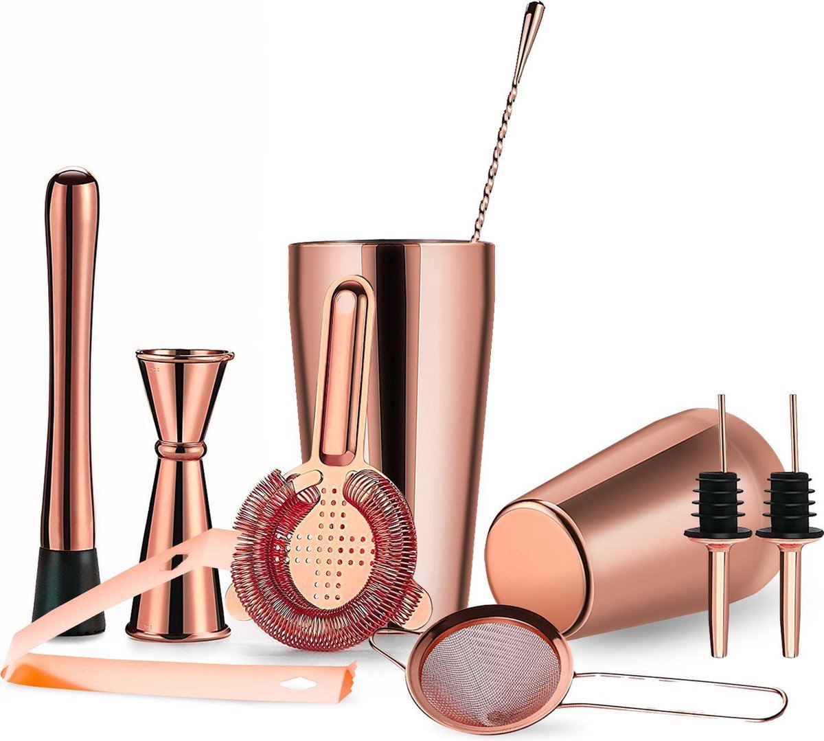 YONO Cocktail Set 10Delig RVS Cocktailshaker 800ml met Bar