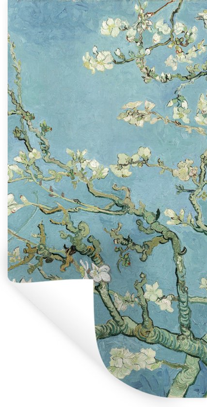 Muurstickers - Sticker Folie - Amandelbloesem - Van Gogh - Kunst - 80x160 cm - Plakfolie - Muurstickers Kinderkamer - Zelfklevend Behang - Zelfklevend behangpapier - Stickerfolie