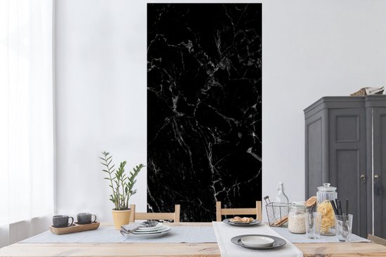 Stickers Stickers muraux - Marbre - Zwart - Natuursteen - 80x160 cm - Feuille adhésive