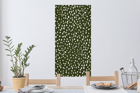 Stickers Stickers muraux - Pois - Wit - Zwart - 40x80 cm - Feuille adhésive