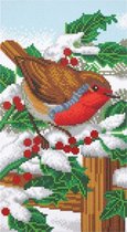 Crystal Art kit Robin Friends Drieluik Part 1 40 x 22 cm full diamond painting