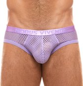 Modus Vivendi - Classic Net Trap Slip Lila - Maat L - Erotische Heren Slip - Sexy mannen ondergoed