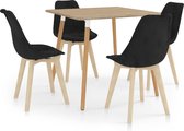 Decoways - 5-delige Eethoek zwart