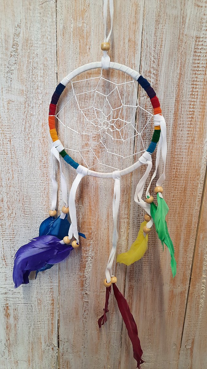 Dromenvanger Regenboog wit 12cm