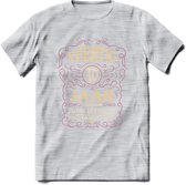 40 Jaar Legendarisch Gerijpt T-Shirt | Oud Roze - Ivoor | Grappig Verjaardag en Feest Cadeau Shirt | Dames - Heren - Unisex | Tshirt Kleding Kado | - Licht Grijs - Gemaleerd - XXL