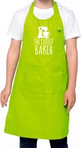 The cutest baker keukenschort groen voor jongens en meisjes - Bak keukenschort/ kinderschort - Bakken met kinderen