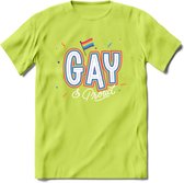 Gay | Pride T-Shirt | Grappig LHBTIQ+ / LGBTQ / Gay / Homo / Lesbi Cadeau Shirt | Dames - Heren - Unisex | Tshirt Kleding Kado | - Groen - XL
