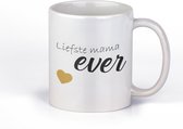 Mok voor Moederdag | Liefste mama Ever - met gouden hartje | cadeaumok voor moeder | verjaardag | beker