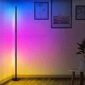 Aney Well Led-vloerlamp, dimbaar met afstandsbediening, 2800 lumen, 20 W, kleurverandering, lichtzuil, RGB, kleurtemperaturen en helderheid, traploos dimbaar, voor woonkamer en slaapkamer