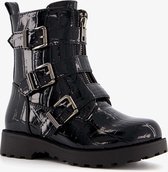Blue Box meisjes lak biker boots - Zwart - Maat 31