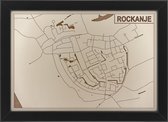 Houten stadskaart van Rockanje