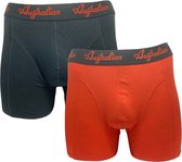 2 stuks Australian Boxershort - Katoen - Rood/ Grijs - Maat M