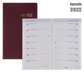 Brepols Agenda 2022 • Breplan • Seta PVC cover • uitneembaar ABC • 9 x 16 cm • Bordeaux