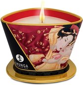 Shunga Massage Candle - Sparkling Strawberry Wine - Massagekaars - 170 ml - Heerlijke Geur - Natuurlijke Oliën - Perfect Voor Erotische Massage