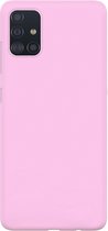 Ceezs Pantone siliconen hoesje geschikt voor Samsung Galaxy A51 - silicone Back cover in een unieke pantone kleur - roze