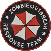 Resident Evil Zombie Outbreak red border PVC patch embleem met klittenband - 8 cm