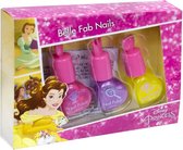 Disney Princess beauty - Belle nagellak 3 flesjes 21 ml - 10x13cm vanaf 3 jaar