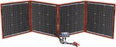 Dokio® Zonnepaneel - Zonnepanelen compleet pakket - Solar Generator - Flexibele zonnepaneel - Draagbare Powerbank - 150W - Opvouwbaar - Zwart/Rood