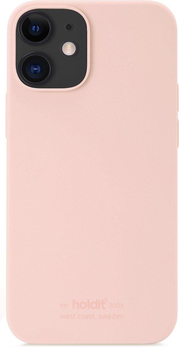 Holdit - iPhone 12 Mini, hoesje silicone, blush roze