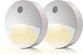 LED Nachtlampje 2 Stuks - Stopcontact - Nachtlampje Voor Kinderen, Baby & Volwassenen - Kinderkamer - Dimbaar Met Sensor