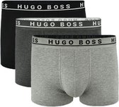 Hugo Boss 3-pack boxershorts trunk open grey