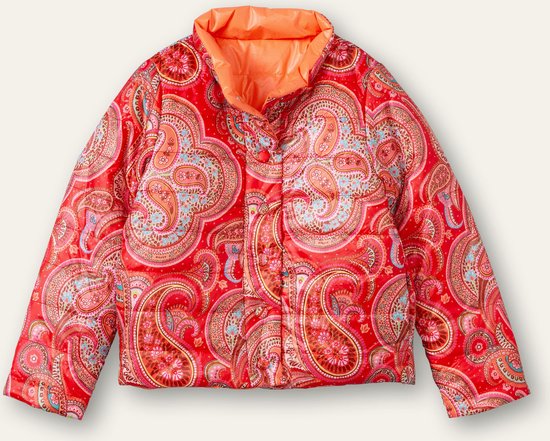 Centre coat 20 AOP Helena paisley Red: 98/3T