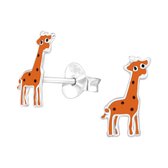 Giraffe oorbellen de langnek zilver