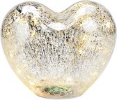 Love - Liefde - Valentijn - Hart - Zilver-glazen hart met 20 LED en timer